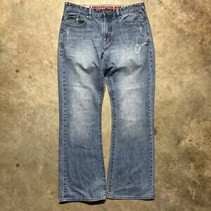 Vintage Y2k Unionbay Baggy Distressed Flared Jeans 33x32